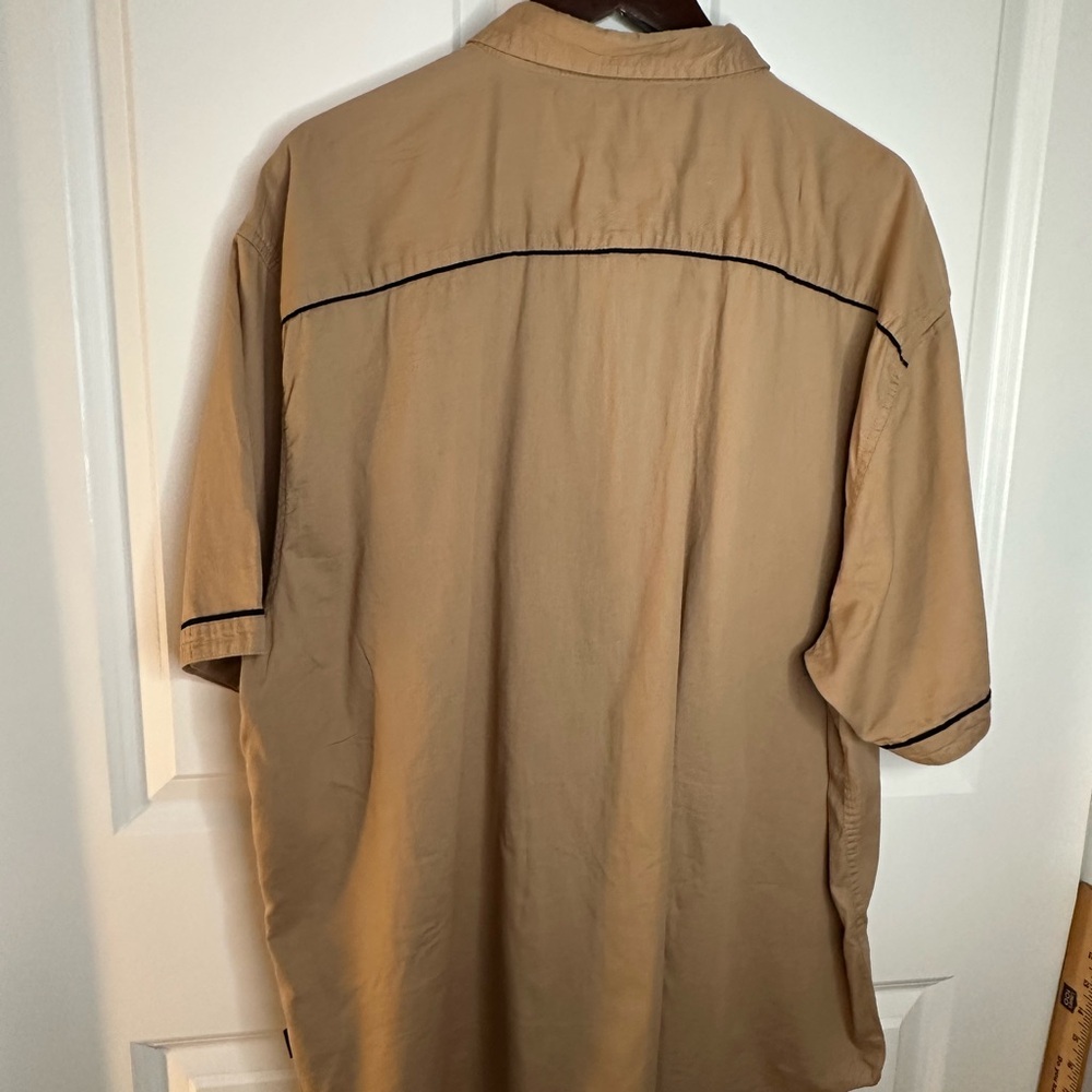 Kenneth Cole Beige Casual Button Down Shirt 100% Cotton - Picture 7 of 9